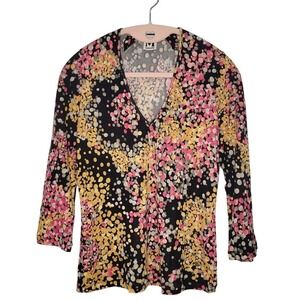 Missoni Colorful Abstract V-Neck Blouse USA Size‎ 6